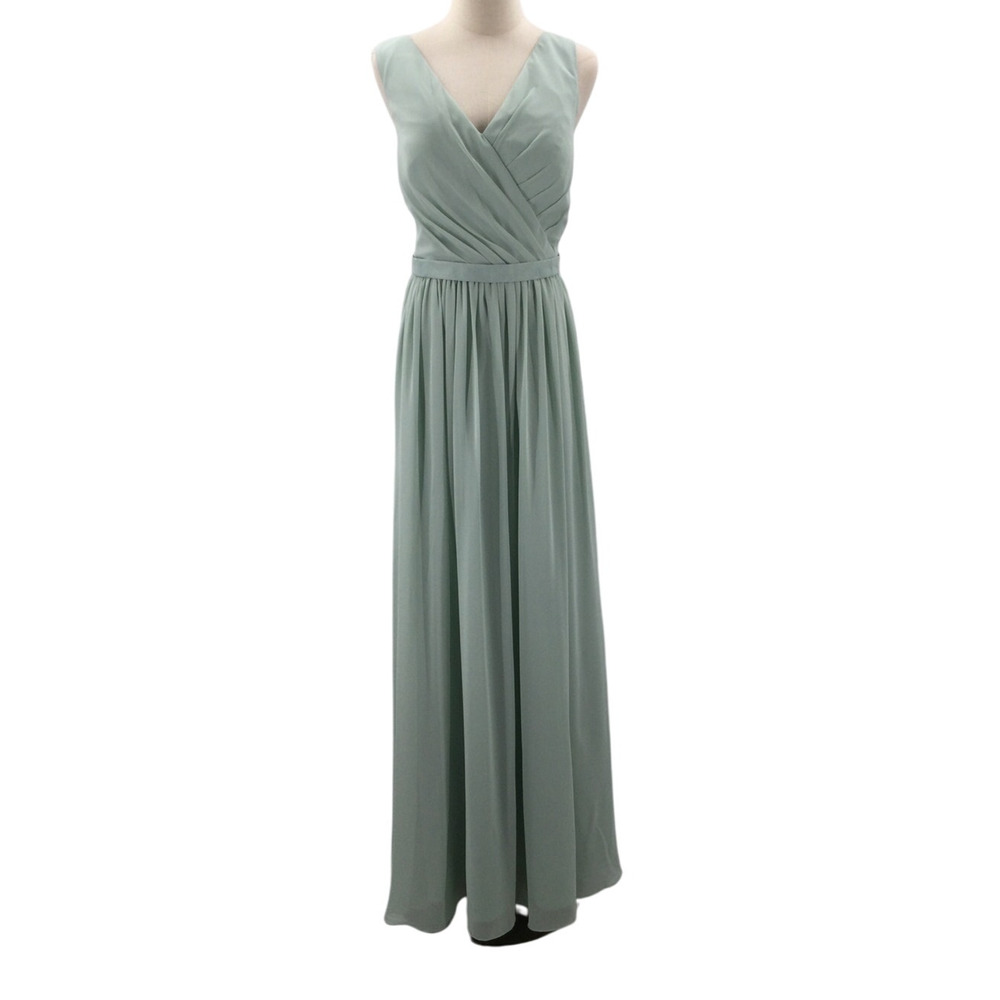 AW BRIDAL 8 M sage green Gwyneth wedding bridesmaid maxi dress new 0b9